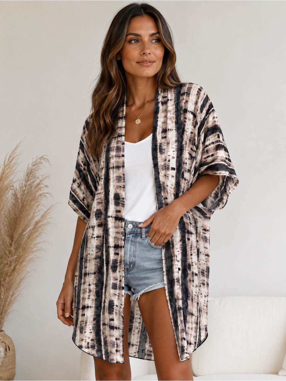 NEW! ADORA Tie-Dye Open Front Kimono Cardigan – Size Small – Made in USA
